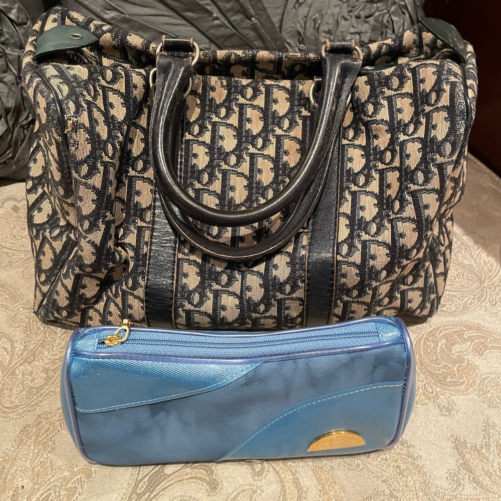 Christian Dior Navy Blue Trotter bag - vintage condition